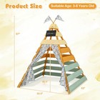 Kids Teepee Tent W  Machine Washable Flags   Door Curtains Detachable Chalkboard
