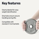 Amazon Basics 1-inch Grip Weight Plates  Cast Iron  Strength Training  Home Gym