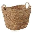 Seagrass Handmade Large Woven Storage Basket With Ring Handles