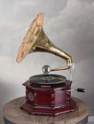 Classic Hmv Gramophone     Antique Hand-wound Phonograph  Working