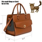 Stylish Pet Carrier Purse Leather Bag For Small Dogs Cats Puppy airline Appro   