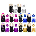 Us Kids Girls Leotard Metallic Bodysuit Biketard Gymnastics Unitard Activewear