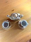 Child s Lusterware Porcelain Tea Set  Partial  Vtg Flowers
