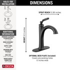 Delta Woodhurst Single-hole Bathroom Faucet Matte Black-certified Refurbished