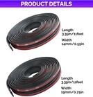 2pcs Windshield Trim  22 Ft Windshields Rubber Seal  Car Door Seal Car Sunroof S