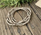 Chic Multi Layer Beaded Bracelet  Or Long Necklace  In Antique Gold   Bronze