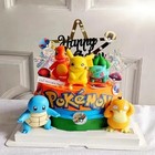 13 Pcs set Pokemon Cake Decoration Toppers Pikachu Happy Birthday Pokemon
