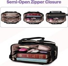 Teamoy Bible Tote Bag For Women  Cover Carrying Case Large  Black 