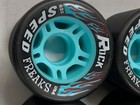 Sure Grip Rock Speed Freak Roller Skate Wheels 62mm Black With Aqua Core 95a