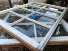 2 -36 X  27 Vintage Large Window Sashes Old 8 Pane Frame 1970s  Arts   Craft
