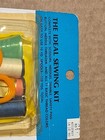 Vintage Kmart Ideal Sewing Kit Travel New Scissors Needle Thimble 110yds Thread 