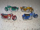 Vintage Die Cast 3  Motorcycles Set Of 4