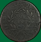 1793 Wreath  Vine   Bars Flowing Hair Large Cent Very Good Vg Coin  Corrosion