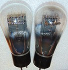 Majestic Matched Pair G-45- Globe Power Tubes 245 345  Engraved Base Nos Working