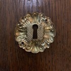 Antique- Vintage Brass Victorian Keyhole Cover Escutcheon Plate  1-1 2    