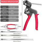 Cable Tie Tool Gun Kit Stainless Steel Zip Tie Cutter   150 Pcs Metal Zip Ties