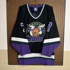 Vintage Minnesota Moose Jersey Mens Medium Black Hockey Starter 90s Ihl Sewn