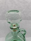 Vintage Old Fitzgerald Bourbon Whiskey Glass Decanter  old Ironsides  Green 1971