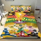 3pcs Bedding Sets For Mighty Morphin Power Rangers Duvet Cover Sets For Kid Soft