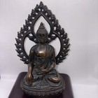 Vtg  Tibetan Bronze Shakyamuni Buddha Sculpture Calling The Earth To Witness