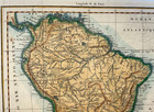 South America Dated 1817 Antique Map 19th Century