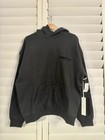 Essentials Men   s Black Pullover Hoodie Logo Hoodie Medium