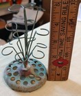 Vintage Metal 1930s Weighted Flower Frog -marked Jpo 13 Loops 