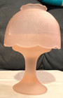 1970 s Vintage Westmoreland Pink Satin Glass Fairy Lamp Candle Holder-5 5 h-euc