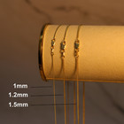 14k Solid Gold Cuban Link 1mm 1 2mm 1 5mm Chain Cuban Link Necklace 16  18  20 