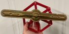 Vintage Nelson Co Cast Iron   Brass Red   Gold Lawn Sprinkler Nice Condition