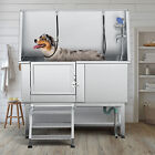 50 pet Dog Grooming Bath Tub Professional Stainless Steel Bathing Station W step