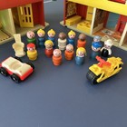 Vintage 1973 Fisher Price Little People Village Main Street Play Lot Car Cycle