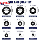 900-piece Nylon Flat Washer Assortment Kit Black Plastic Flat Washers For Bolts