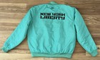New York Liberty Wnba Fisll Bomber Flight Jacket Coat Green Men s Large L Nwt