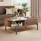 Coffee Table  39 4  Fluted Coffee Table For Living Room  Mid Century Modern T   