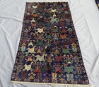 Fine Antique Afghan Pictorial Rug 4x7 Hand Knotted Persian Style Oriental Carpet
