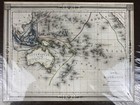 Map Of Oceania 1843 French Antique Geographic Map Hand Coloured Copper Engraving