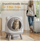 Furniwell Cat-ear Automatic Self-cleaning Cat Litter Box     Smart Sensors  App Co