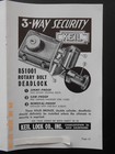 1961 Master Lock Padlock Locksmith 8 Models Key Poster Print Ad Keil Lock Co Nh