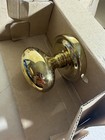 Polished Brass Smooth Oval Door Knobs New