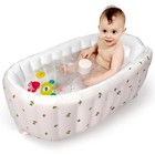 Inflatable Baby Bathtub With Built-in Air Pump  Newborn To Toddler Bath Tub p   