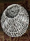 Rustic Antique Hand-woven 12    Natural Branches White Wall Hanging Basket