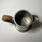 Vintage Stieff Pewter Creamer Pitcher Wood Handle Colonial Williamsburg P3-2