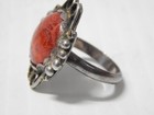 Vintage Navajo Indian Sterling Silver Spiny Oyster Ring Sz  8 1 2