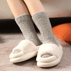 Clothirily Fuzzy Socks For Women  Super Soft Cozy Slipper Solid-5 Pairs 6-10
