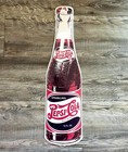 Pepsi Bottle Die-cut 22  X 6  Licensed Embossed Aluminum Sign Made In Usa  New 