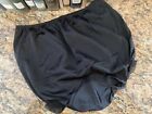 Vtg 1950s Granny Sheer Black Nylon Ruffled Leg Briefs Panties Mushroom Gusset S 