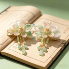 2pcs Vintage Chinese Hanfu White Flower Hair Clips decorative Hair-clips