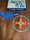 Flying Saucer Wind Up Tin Toy In Box  Vintage Japan Friction