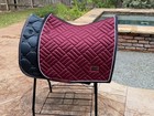 Euc Equestrian Stockholm Dressage Pads  Bundle Of 2  Bordeaux dk Green  Sz Full